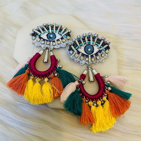 Jewelry - Boho Evil Eye 🧿 Statement Earrings